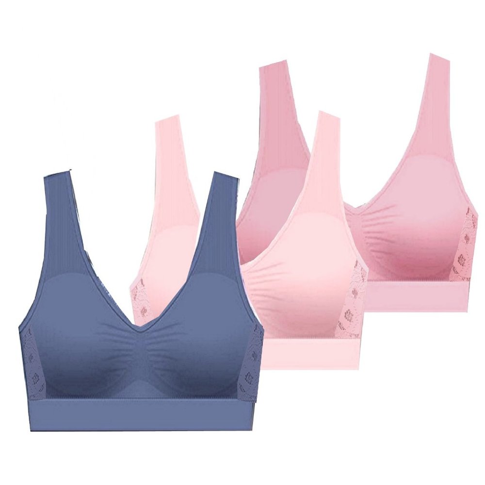Delta Burke Seamless Padded Comfort Bra w/Removable Pads-3-Pack